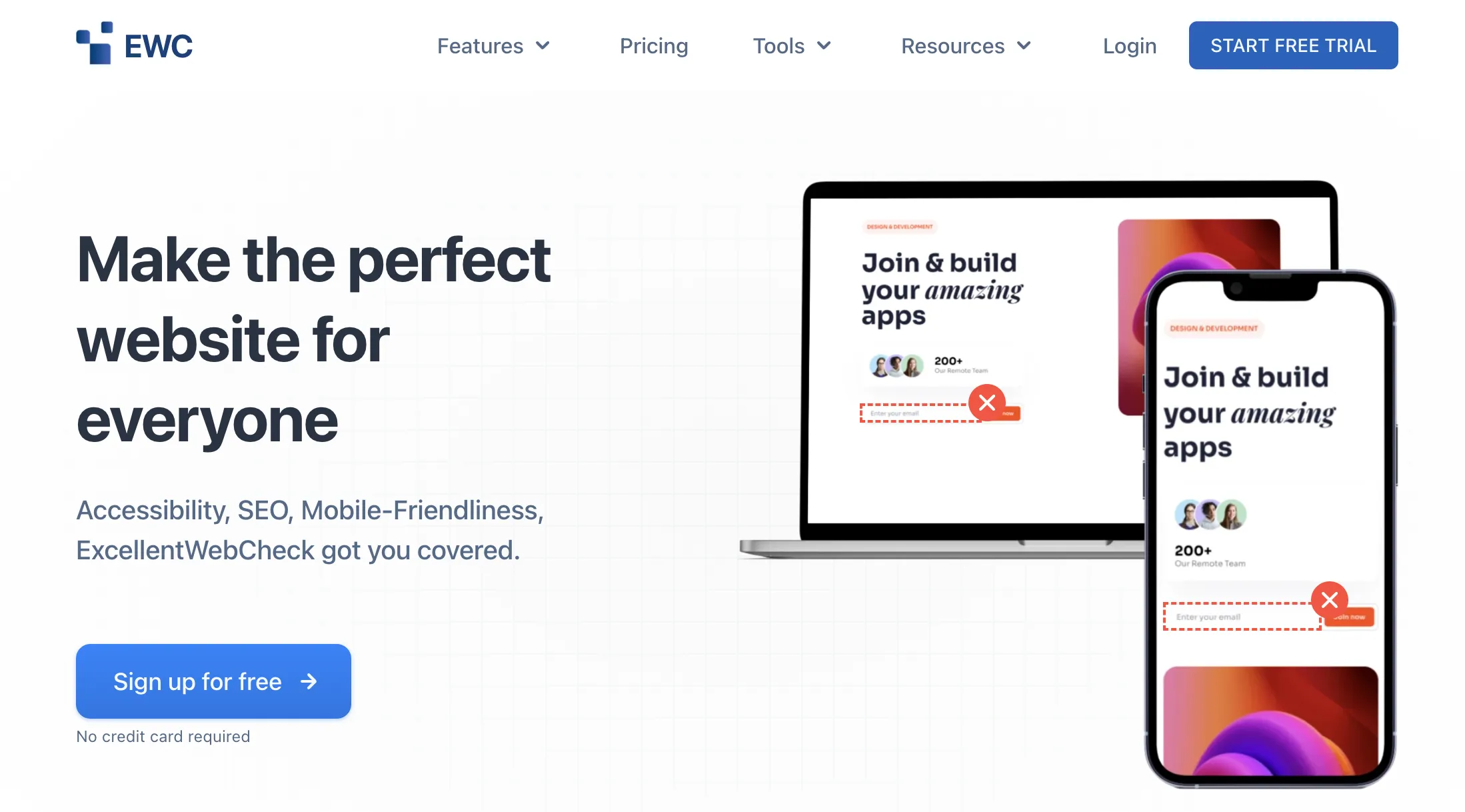 Screenshot of ExcellentWebCheck website